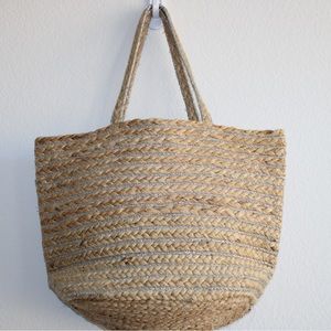 Beach Tote Bag For Women with Silver details